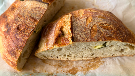 Fiery Sourdough Jalapeño Cheddar Loaf