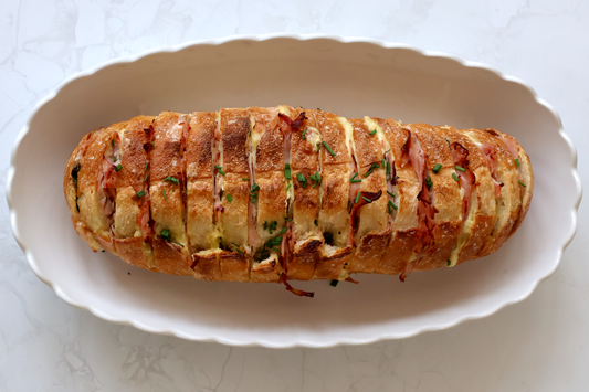 Christmas leftover ham sourdough bread