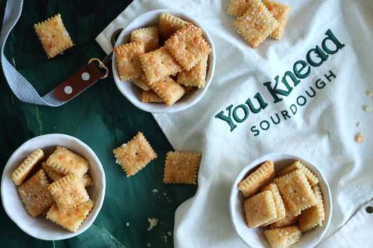 Sourdough Discard Cheese Crackers