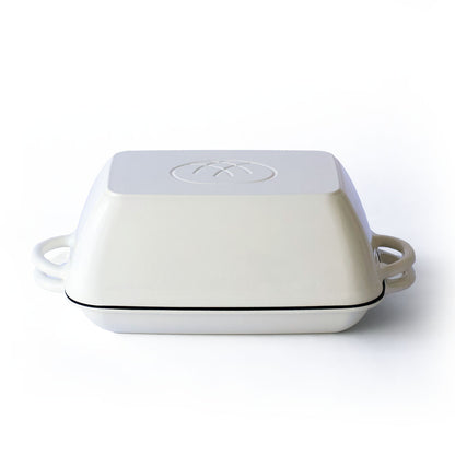 Slim Enamel-Coated Dutch Oven for Sourdough Baking