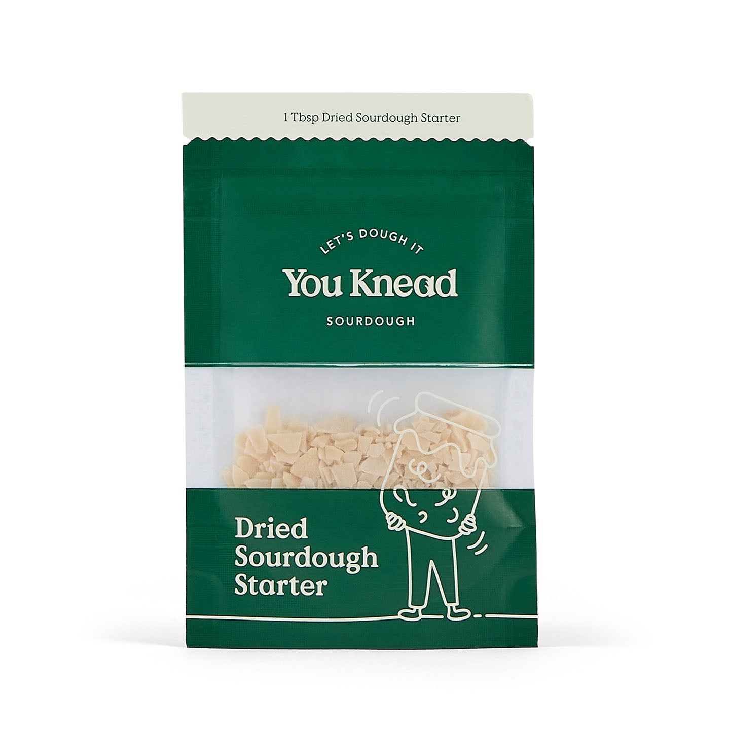 Sourdough Starter Jar & Dried Flakes Bundle