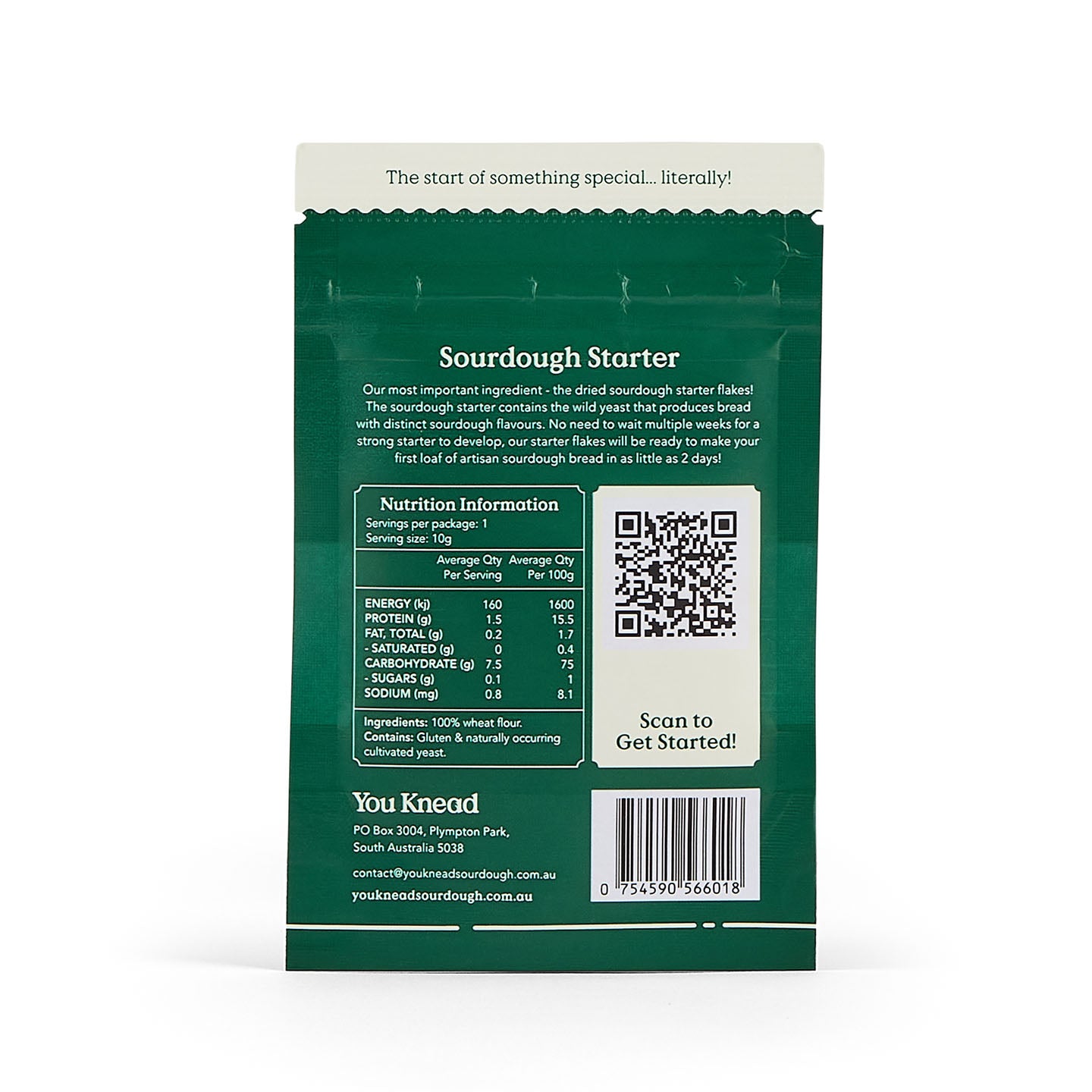 Sourdough Starter Jar & Dried Flakes Bundle