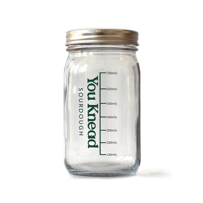 You Knead Sourdough Starter Jar with Thermal Temperature Sticker